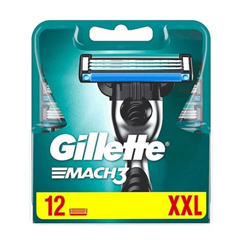 12 x GILLETTE MACH 3 Ostrza Wkłady Nożyki Oryginał Akcesoria do Golenia