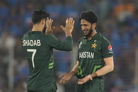 Hasan Ali And Shadab Khan Celebrate The Wicket Of Virat Kohli