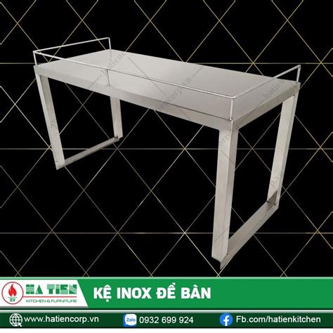 Bàn inox bếp 2 tầng 1500x750x850 mm cao cấp Hà Tiên Bàn inox 304