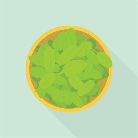 Spinach salad icon, flat style 15385846 Vector Art at Vecteezy