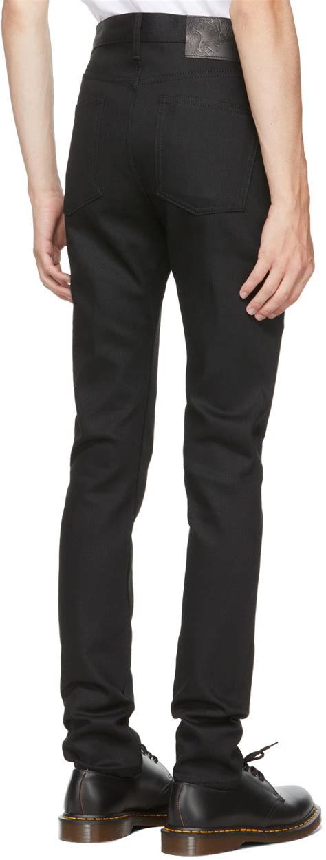 Naked Famous Denim Black Selvedge Stacked Guy Jeans Naked And Famous