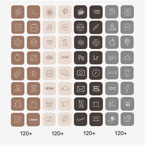 41 Ios 14 App Icons Aesthetic Brown Imagecropperwk27