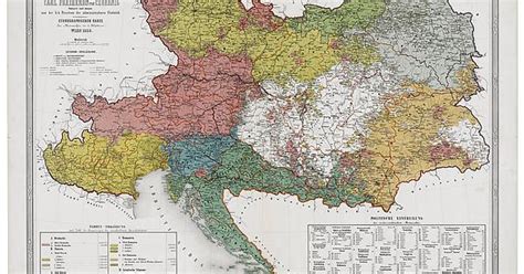 1856 Ethnographic Map Of Austrian Habsburg Empire Imgur