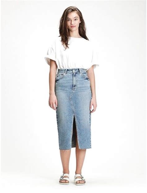 Buy GAP Denim Midi Pencil Skirt With Washwell Online Topofstyle