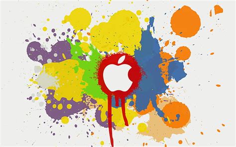 1366x768px | free download | HD wallpaper: Apple Color Splash Effect ...