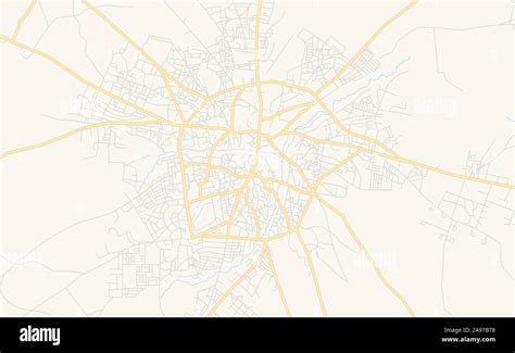 Printable street map of Bida, Nigeria. Map template for business use Stock Vector Image & Art ...