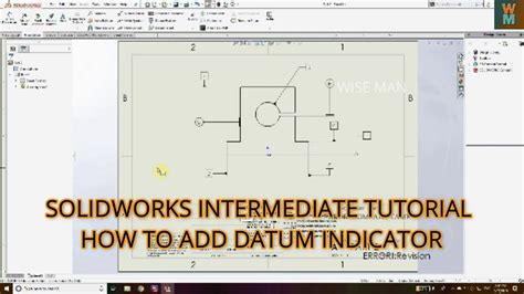 Solidworks Intermediate Tutorial How To Add Datum Indicator Youtube