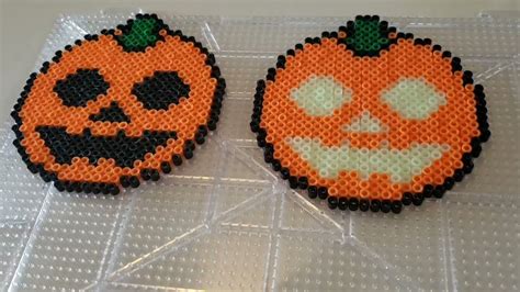 Perler Bead Fall Pumpkin Jack O Lantern Set Youtube