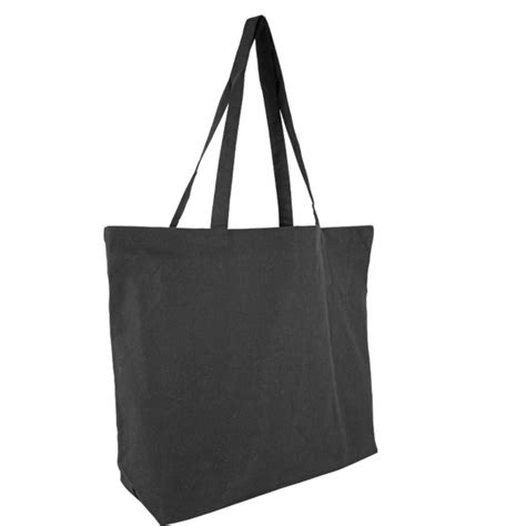 Custom Printed Black Jumbo Cotton Tote Bagmasters