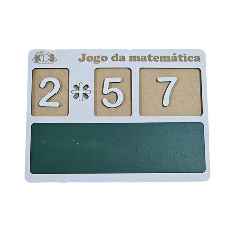 Brinquedo Educacional Jogo Da Matemática Mdf Pronta Entrega