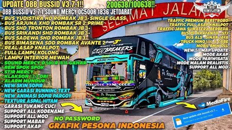 UPDATE OBB FULL MARKAS BUSSID V3 7 1 SOUND MERCY OC500R 1836 BUS ORI