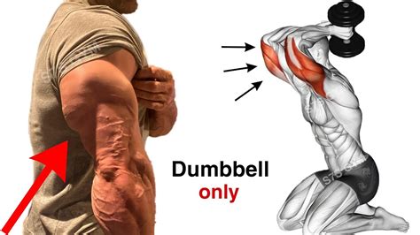 How To Build Triceps With Dumbbells Only Youtube