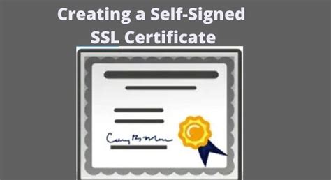 How To Generate A Self Signed Certificate And Export In Pfx Format Via