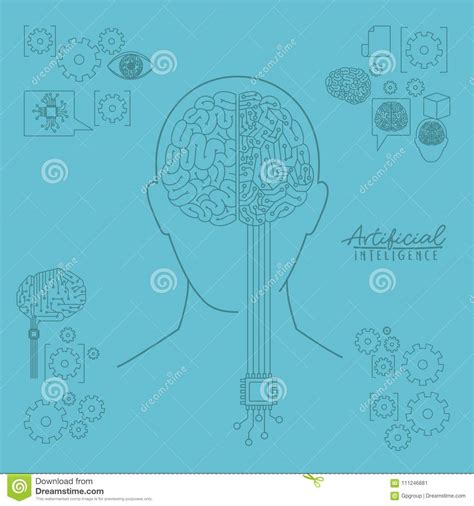 Brain Front Silhouette