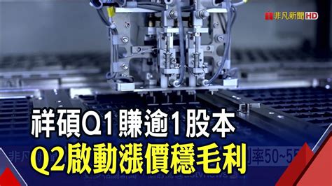 祥碩q1賺逾1股本 Q2啟動漲價最多逾20 科技 Ustv 非凡新聞台