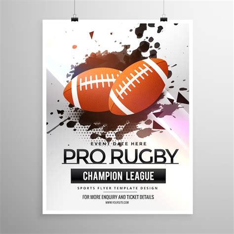 Rugby Poster Vector Free Download