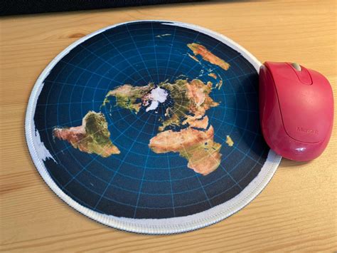 Standard Flat Earth Map Of The World Mousepad Pc Table Mat Mouse