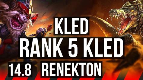 Kled Vs Renekton Top Rank 5 Kled 6 1 4 Br Challenger 14 8