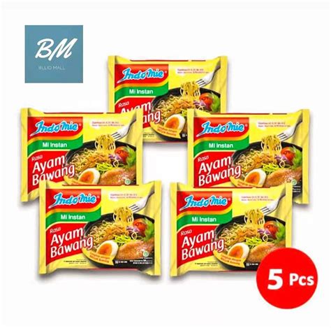 Indomie Ayam Bawang 5 Pcs / Mie Indomie Kuah Rasa Ayam Bawang 5 Bungkus ...