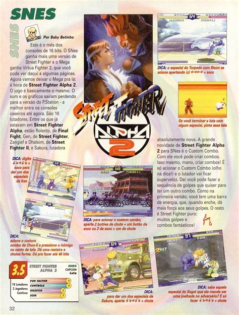 Street Fighter Alpha Do Super Nintendo Na Super Gamepower N