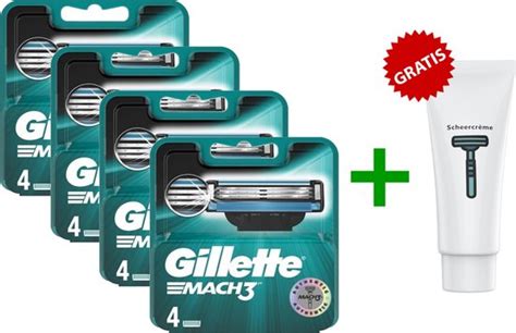 Gillette Mach3 Scheermesjes Navulmesjes 16 Stuks Gratis