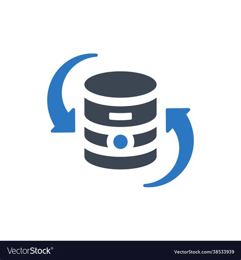 Database Sync Icon Royalty Free Vector Image Vectorstock