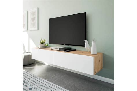 Mueble Tv Kaway Roble Nordik Blanco Venta Muebles Online Vmo Home