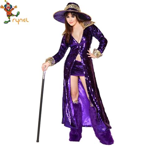 Pgwc3532 Purple Female Pimp Costume Party Fancy Dress Costumes Buy Fancy Dress Costumespimp