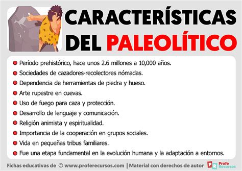 Características del Paleolítico