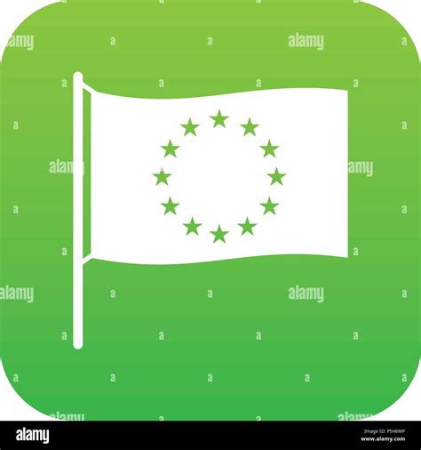 European flag icon green vector Stock Vector Image & Art - Alamy