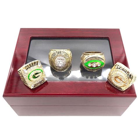 20% OFF 1966 1967 1996 2010 Green Bay Packers Super Bowl Rings Set – 4 Fan Shop