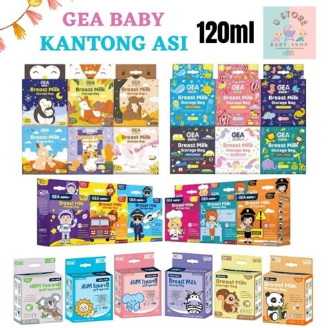 Jual Kantong Asi Gea Baby Plastik Asip 120 Breastmilk Storage Bag 120ml