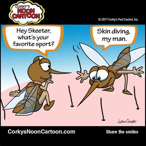 Mosquito Cartoons Corkys Pest Control Services San Diego Pest Control