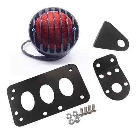 Porta Placa Lateral Stop Moto Cafe Racer Harley Bobber Faro Meses Sin