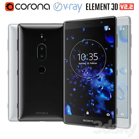 Sony Xperia XZ2 Premium all colors - Phones - 3D model