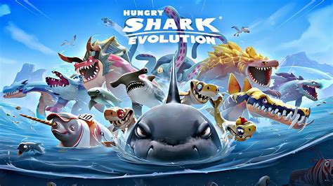 Hungry Shark Evolution All 27 Sharks Unlocked And All Skin Unlock Hungry Shark New Theme