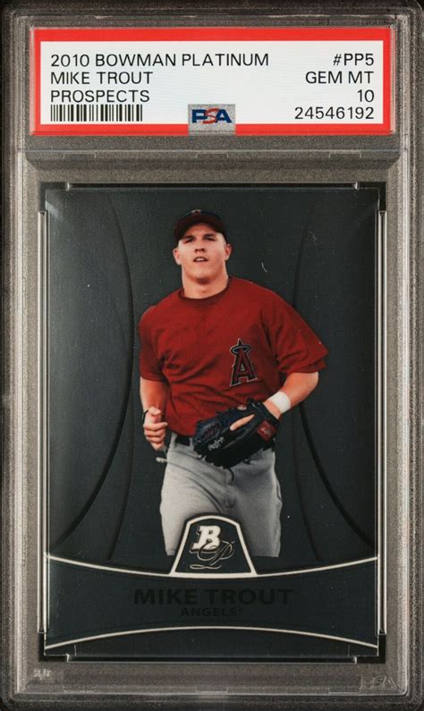 Mike Trout Bowman Platinum Pp Base Price Guide Sports Card