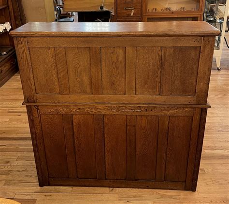 Antique Solid Oak Wood Roll Top Desk W Many Drawers For Sale At