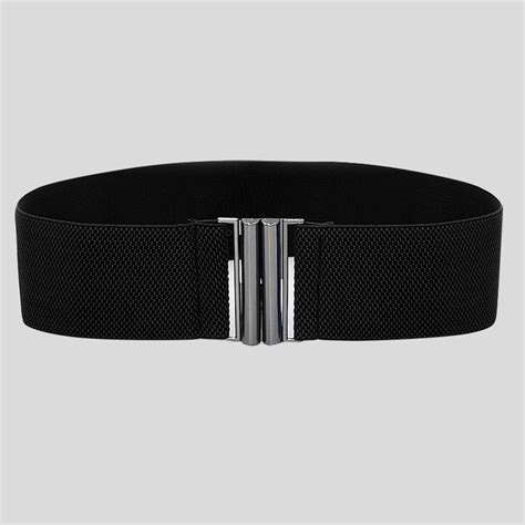 Haxmnou Buckle Stretch Dress Belt Lady Elastic Waist Wide Belts Women