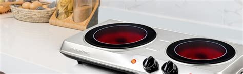 Amazon Ovente Electric Double Infrared Burner 7 75 6 75 Inch Ceramic Glass Hot Plate
