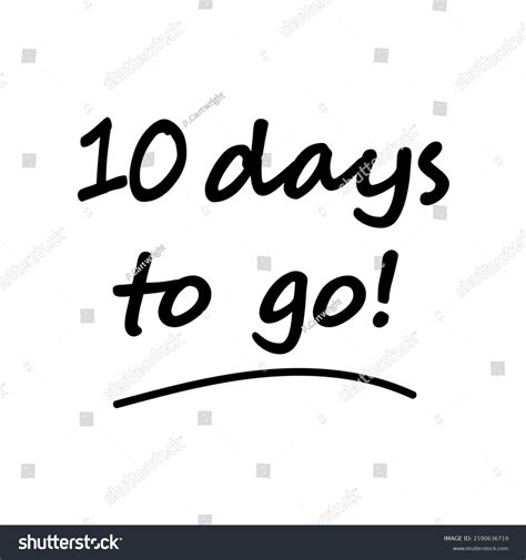 10 Days Go Poster Banner Vector Stock Vector (Royalty Free) 2190636719 ...