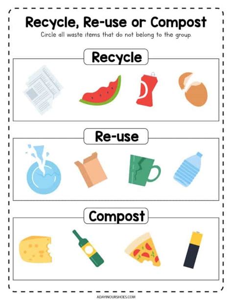 Printable Reduce Reuse Recycle Worksheets Web The Recycle Reuse Reduce