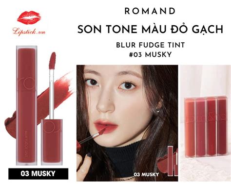 Son Romand 03 Musky Màu Đỏ Gạch Đẹp Nhất Hot Nhất Kem Lì Mịn