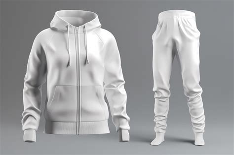 Premium Photo Blank Hooded Tracksuit Top Jacket Design Sportswear