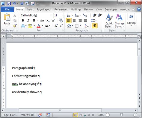 Tech Tip: Hide paragraph marks and formatting symbols in Word ...