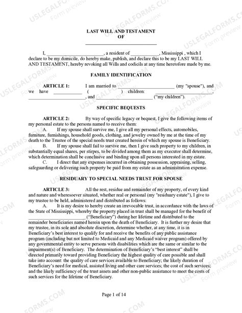 Sample Will Of Married Person
