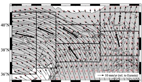 The GPS Derived Velocity Field For Central And Eastern Anatolia Bold