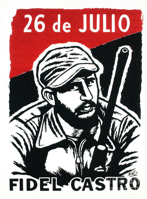 Fidel Castro 26 July 1953 Cuban Revolution Propaganda Poster Mixed