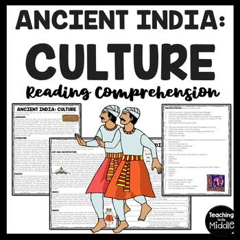 Ancient India Culture Reading Comprehension Worksheet By Teaching To