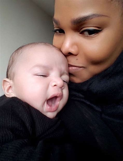 Janet Jackson in Great Space because of Beautiful Son Eissa